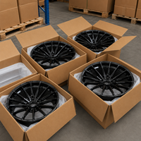 Produsen Cina XL, Velg Mobil PCD5*112 114.3 ET35 40,  Alloy Tempa, Warna Hitam Doff Multi Spoke, untuk Mobil Eropa