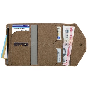 Multifunctional travel passport <b>holder</b>, PU leather, multi-card slot, tri-fold, document slot, flight ticket slot, customizable. - Product Image 1