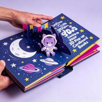 Livre pop-up 3D personnalisé en usine |   Livre interactif pour enfants en couverture rigide avec logo/design graphique personnalisé pour la maternelle