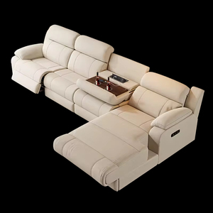 Canapé en tissu en forme de L de luxe moderne, 3 <span class=keywords><strong>places</strong></span>, inclinable, ensemble combiné, mobilier de salon modulaire - Product Image 3