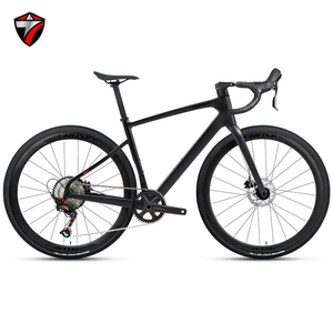 Vélo de route en fibre de carbone <span class=keywords><strong>GRAVEL</strong></span>-V1 12 vitesses avec freins à disque hydrauliques et pneus larges 38C pour la course urbaine et le cyclisme, pédalier standard inclus - Product Image 1
