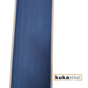 Cinta de Sarga Tejida con Logotipo Personalizado de Alta Calidad, Cinta de Algodón 100% Premium Ecológica, Azul de 9 cm, para Uso en Prendas de Vestir y Textiles para el Hogar - Product Image 1