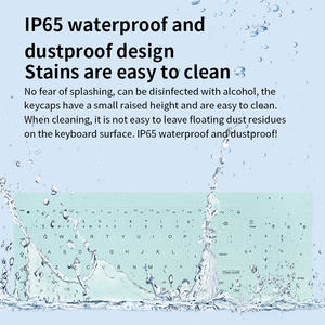 คีย์บอร์ดซิลิโคนแบบไร้สายกันน้ำสามโหมดสำหรับโรงพยาบาล ใช้ได้ทั้งแบบใหม่และแบบมือสอง มาตรฐาน IP68 สำหรับอุตสาหกรรมและการแพทย์ - Product Image 5