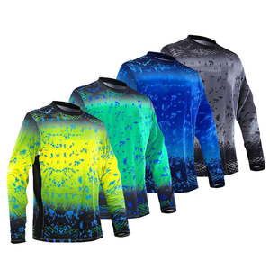 قمصان بطولات صيد طويلة الأكمام مصنوعة خصيصًا SPF50 قمصان محصول صيد جيدة التهوية مقاس كبير مع تقنيات بالتسام - Product Image 1