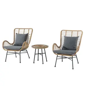 Outdoor Furniture Rattan Garden Chair Sets Rattan Wicker Outdoor Leisure Tables Sets