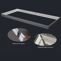 Panneau de plafond suspendu en aluminium rectangulaire diffuseur de lumière LED à film souple haute CRI sur mesure pour studio photo automobile