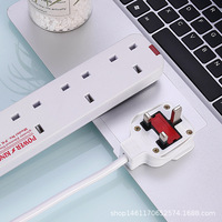 Multiprise parasurtenseur 4 prises norme britannique 13A 250V, rallonge électrique 4 prises CA, alimentation directe usine
