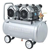 Compresseur d'air industriel 1500W, sans balais, multi têtes, sans huile, silencieux, pour peinture par pulvérisation de jackhammer, réservoir 50l