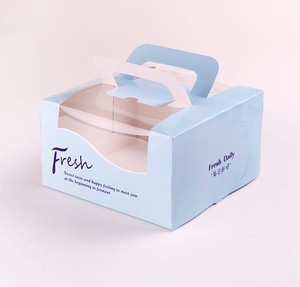 Şeffaf bir pencere ve kolu ile özel baskı kek kutusu 6 inç <span class=keywords><strong>8</strong></span> inç 10 inç kek kutusu - Product Image 1