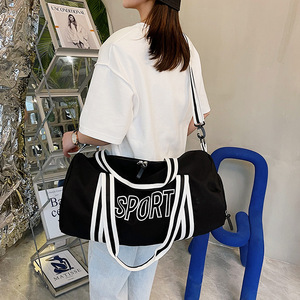 Bolsa Deportiva de Lona Oxford con Estampado de Letras, Gran Capacidad, para Viajes y Fitness, Unisex, Primavera 2024 - Product Image 4