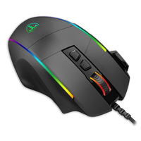 TGM307-ratón led brillante para ordenador portátil, mouse para juegos con cable RGB