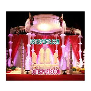 Nuevo Diseño de Mandap de Cristal para Bodas, Base de Metal con Cristales, Mandap de Cristal para Bodas, WASHINGTON - Product Image 1