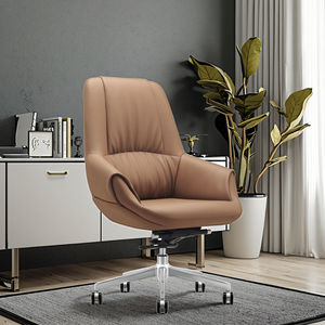 Sedia da Pranzo Ergonomica Moderna in Pelle di Grado Commerciale - Product Image 1