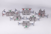 Válvula de colector de 2 vías NAI LOK 6000psi, montaje de brida 1/2 NPT, SS316 Inconel 625, colector de manómetros de 2 vías tipo R T, alta presión 414 bar