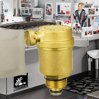 Valve de purge d'air thermostatique automatique en laiton de qualité supérieure 1/2" DN15 pour chauffe-eau solaire