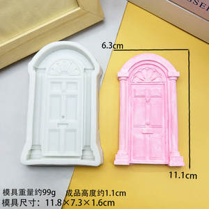 Molde de Silicona para Fondant con Forma de Ventana de Castillo de <span class=keywords><strong>Princesa</strong></span>, Moldes para Galletas y Chocolate con Forma de Flor, Moldes para Repostería, Kit de Decoración de Pasteles - Product Image 4