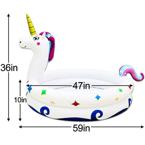 Piscine gonflable licorne Hongcheng 150x90cm, jouet aquatique pour enfants, pour jardin et maison - Product Image 5