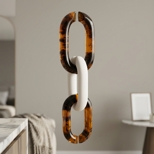 Figura Decorativa Moderna de Resina Impermeable, Hecha a Mano, con Forma Personalizada, para Colgar en la Pared, Decoración del Hogar, Marrón y Blanco - Product Image 4
