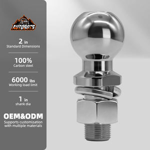 AUTOBOTS Krom Dövme Çelik Römork Çekme Topu 50mm <span class=keywords><strong>2</strong></span> inç 1-7/8 inç <span class=keywords><strong>2</strong></span>-5/16 inç Römork Bağlantı Aparatı Yeni ve Kullanılmış Durumda Çekme Topu İçin - Product Image 1