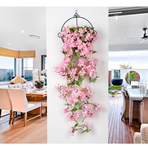 Named Artificial Flower Vines 6 Ft Silk Flower Wall Hanging Home Decor Pink Blue <b>Light</b> Pink White - Product Image 3
