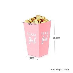 Boîtes à popcorn en papier recyclable pour garçons et filles pour les fêtes prénatales, les anniversaires, les emballages de nourriture et de friandises - Product Image 6