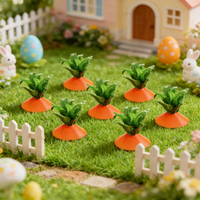 Décoration de jardin de Pâques en forme de carotte en plastique de luxe, plantes artificielles imperméables pour l'extérieur, kit DIY personnalisé, installation facile pour la pelouse au printemps