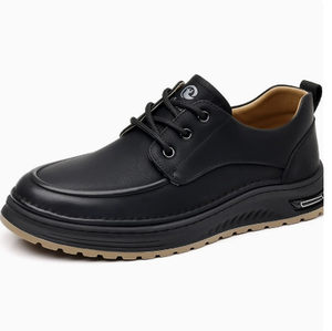 Chaussures décontractées noires à lacets pour hommes, style bateau, en similicuir, à bout rond, pour le bureau et le quotidien – Vente en gros de chaussures classiques - Product Image 2
