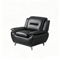 Garansi Kualitas Set Sofa Seksional Kulit PU Modern Dengan Desain Bagus Untuk Pengaturan Ruang Tamu yang Fleksibel