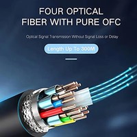 Cable de Fibra Óptica Activo Ultra Rápido con Cubierta de PVC Coaxial HD 2.0V 4K 60Hz 18Gbps Macho-Macho de 100m para Monitor de Video 3D