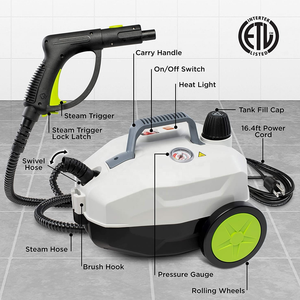 Potente <span class=keywords><strong>máquina</strong></span> de <span class=keywords><strong>limpieza</strong></span> a <span class=keywords><strong>vapor</strong></span> presurizada multiusos con tanque de agua de gran capacidad, calentamiento en 12 minutos y 13 accesorios - Product Image 4