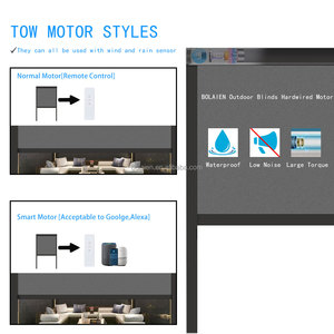 Personnalisé DIY Imprimé Fermeture Éclair Stores Pergola Moderne Coupe-Vent Roller Shades Extérieur Balcon Patio Électrique Super Size Blackout - Product Image 4