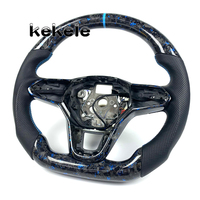 Volante de Fibra de Carbono Forjado Azul para Volkswagen MK7, Compatible con GTI MK5 MK6 MK8 Golf 2015 2016 2017 2018 2019, Personalizable