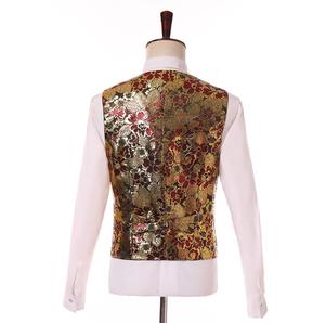Benutzer definierte Hochzeit Black Collar Gold Printing Männer Smoking Mantel - Product Image 3