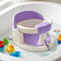 Seggiolino da Bagno per Neonati con Supporto Lombare Sicuro, Ventose Antiscivolo, Sedia da Bagno per Bambini in Materiale PP+TPR, Certificato CE per 0-18 Mesi