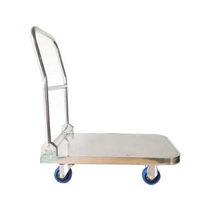 Troli lipat besi tahan karat tugas berat ekstra tingkat 304, ketebalan 1.0mm, kapasitas beban 400kg - Product Image 4