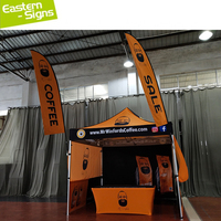Tente de belvédère portable et pliable à auvent étanche, chapiteau de tente gazebo avec logo de marque personnalisé pour l'ombre extérieure