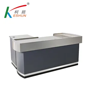 Low Price And High Quality Shop Cash Counter Table Design For Supermarket Checkout Counter Steel