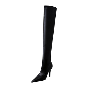 Bottes slim à talons hauts pour femmes, cuissardes de pédicure sexy et à la mode, jambes minces au dessus du genou, collection 9822, 3 - Product Image 1