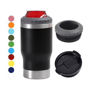 OEM/ODM 14oz Double Wall Vacuum Insulated Stainless Steel Beer Mug Spoon Rainbow Plated LED Temperature Display Party Cooler - Product Image 1