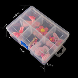 6格透明可拆卸化妆组织器储物工具便携式珠宝组织器渔具汽车零件 - Product Image 6