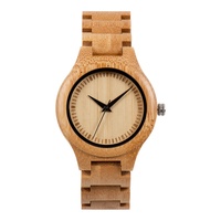 100% Handcrafted ไม่มีชื่อ Mens นาฬิกาญี่ปุ่นรัฐมนตรีต่างประเทศเป็นสวมใส่ไม้นาฬิกาไม้ไผ่