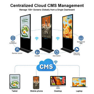 Écran tactile LCD Android 4K de 32, 43, 49, 55, 65, 75, 85 pouces, affichage numérique, kiosque publicitaire, kiosques verticaux sur pied - Product Image 3