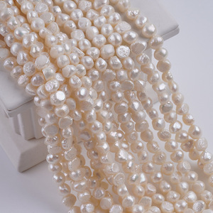 Venta al por Mayor de Perlas de Agua Dulce Barrocas de 7-8mm, Perlas Sueltas con Orificio Lateral de Doble Cara, Promoción de Ventas - Product Image 5