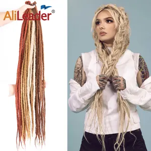 Synthetic Dreadlocks Extensions Soft Reggae Hair Dread Extensions Long Crochet Braids for Hippie Style Dread locks Hair