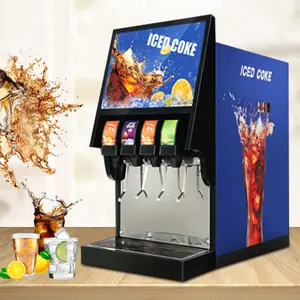 4-vana gazlı limon aromalı Soda içecek yapma makinesi/soğuk içecek çeşme dağıtıcı otomat