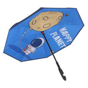 <span class=keywords><strong>Parapluie</strong></span> <span class=keywords><strong>inversé</strong></span> à double couche pour enfants à long manche de conception d'animation de dessin animé ensoleillé mignon personnalisé - Product Image 6