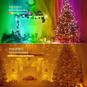 Aoying-tira de luces Led de Navidad para exteriores, cadena de luces de colores mágicos, de línea de cuero, RGB - Product Image 6