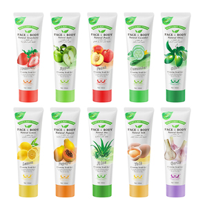 Crème exfoliante pour le corps et le visage à la vitamine E naturelle blanchissante à la pomme en marque privée en gros - Product Image 1