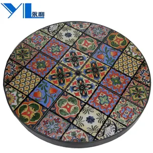 En gros Ronde mosaïque soleil parapluie base meubles de jardin patio parapluie pièces