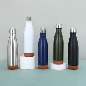 Botella de Agua Deportiva de Acero Inoxidable de 500 ml, Doble Pared, Aislada al Vacío, Forma de Cola, para Actividades al Aire Libre, Venta al Por Mayor - Product Image 1